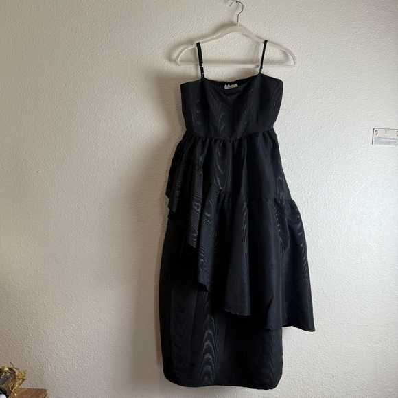 New Kate Spade x Target Tiered Ruffle Midi Tank Top Dress Size S/M Black - Picture 7 of 16